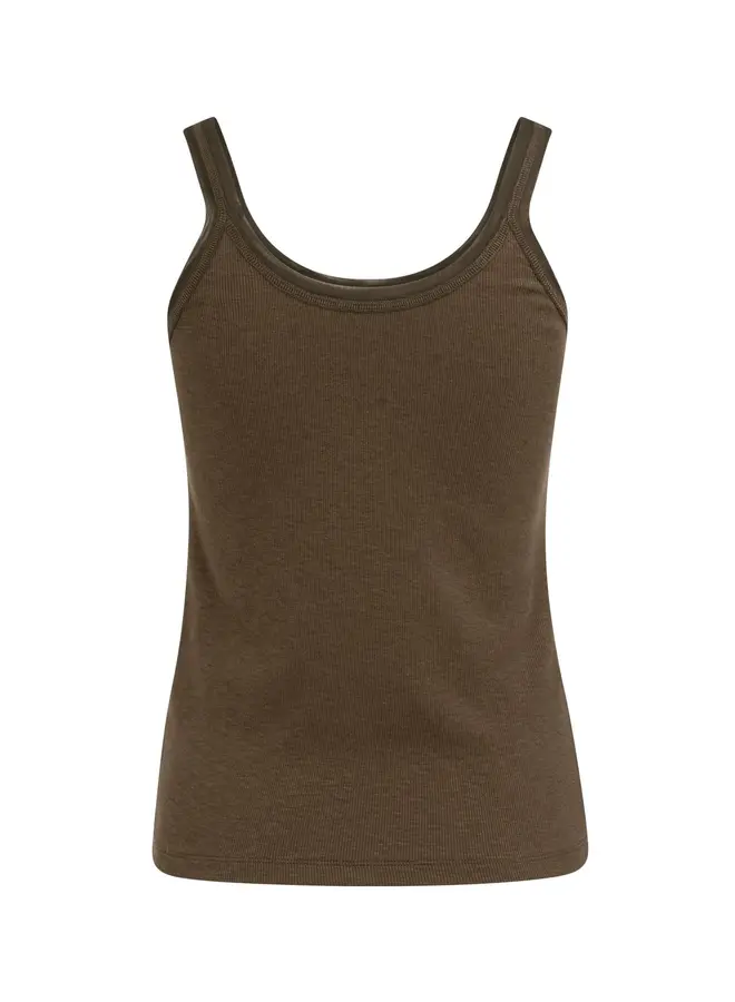 Yaya singlet mesh black/brown