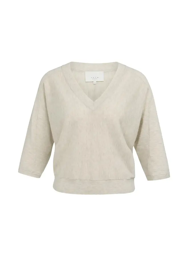 Yaya v-hals sweater beige