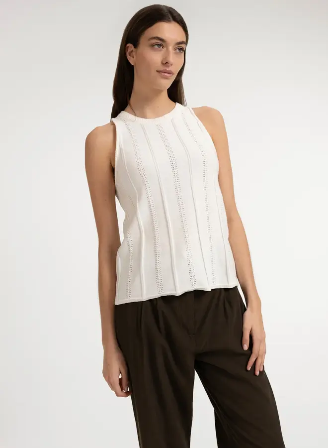 Yaya gebreid singlet beige