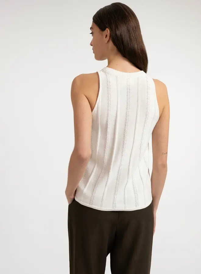 Yaya gebreid singlet beige