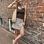 Yaya singlet mesh black/brown