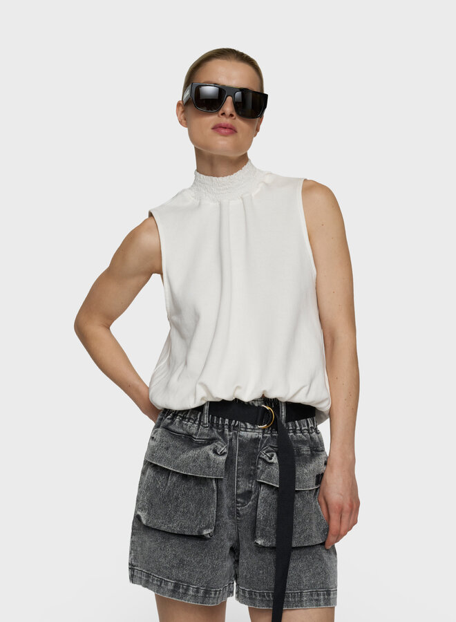 10days smocked top white