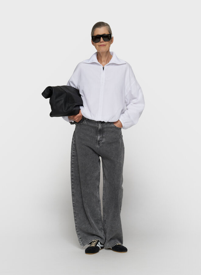 10days half zip balloon top white