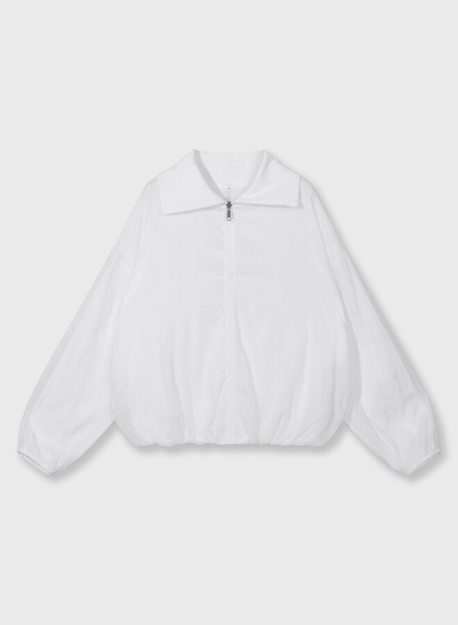 10days half zip balloon top white
