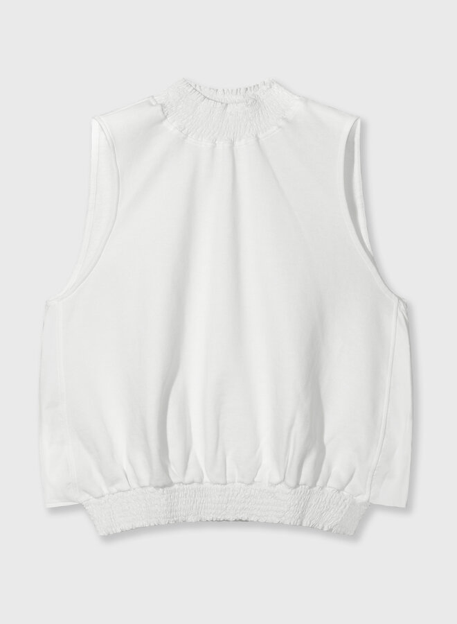 10days smocked top white