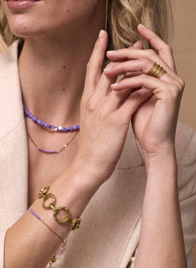 Ellen beekmans schakelarmband met open cirkels