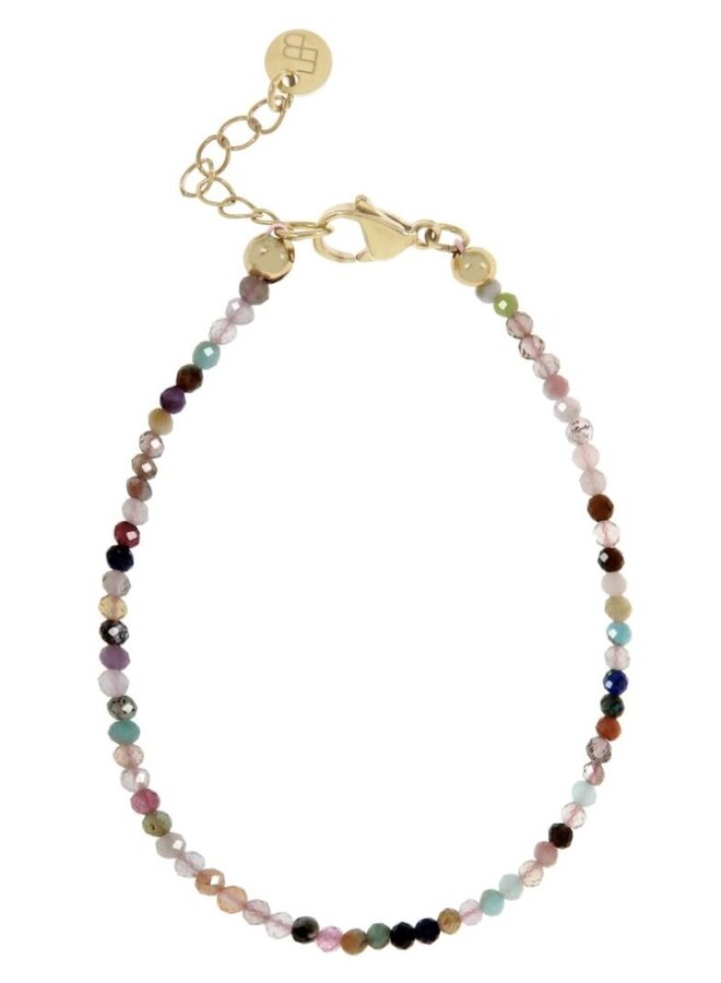 Ellen Beekmans armbandje met fijne gemstone multicolour