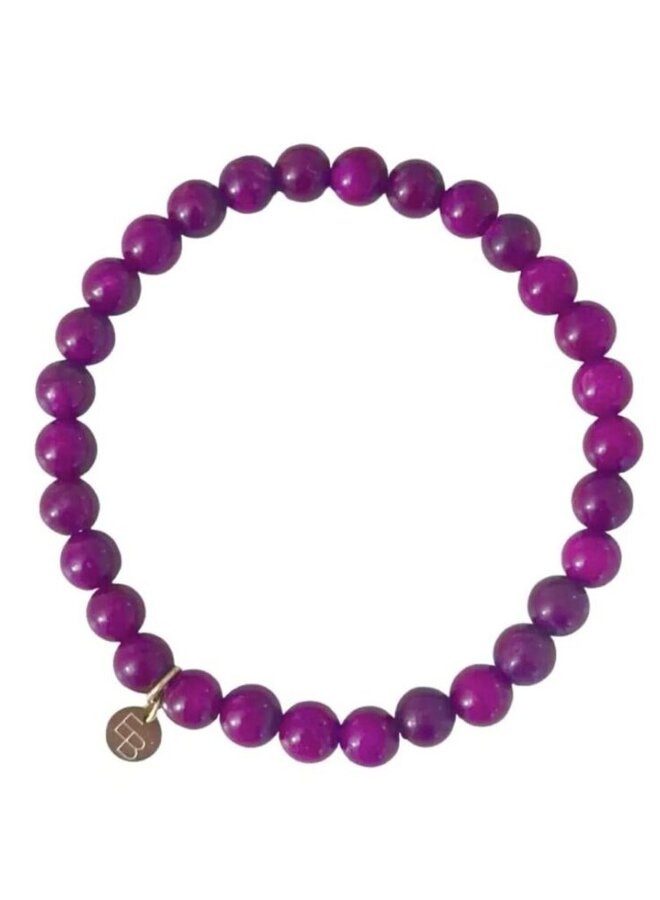 Ellen beekmans gemstone armbandje paars zonder sluiting