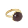 Ellen beekmans ring met gemstone in strakke zetting aubergine
