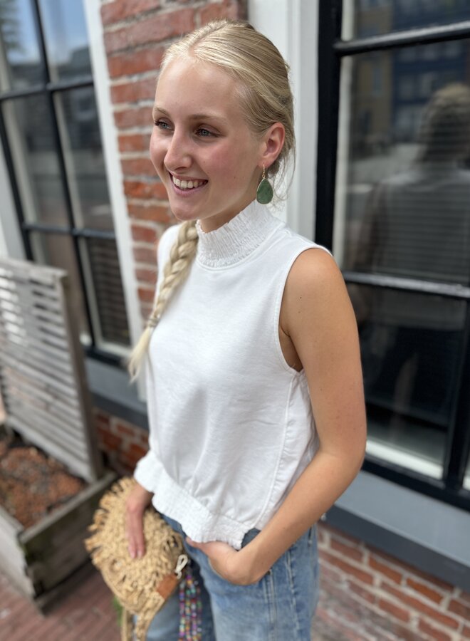 10days smocked top white