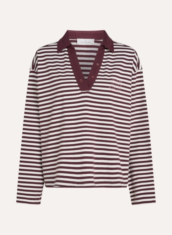 Circle krista shirt baroque red