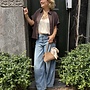 By Bar pia satin top chalk