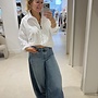 10days half zip balloon top white