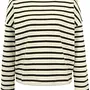 Penn&Ink W26T1313 sweater stripe ecru tabac