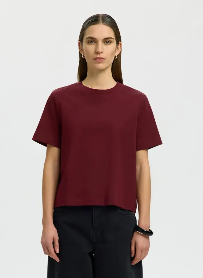 SF essential ss boxy tee tawny port