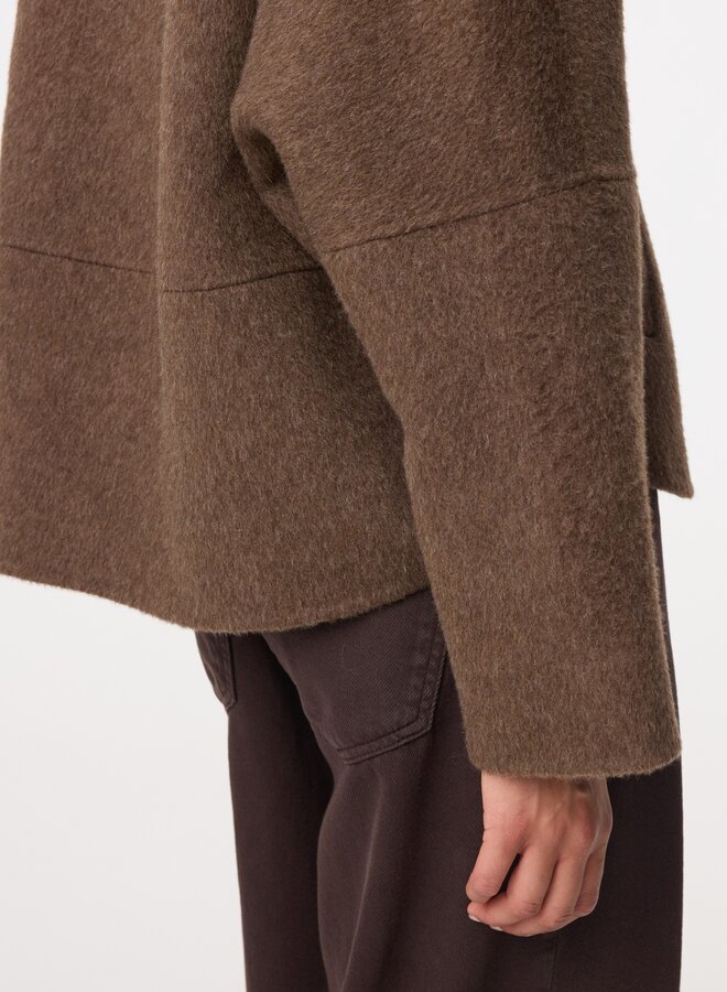 Knit-ted flyn jacket choco