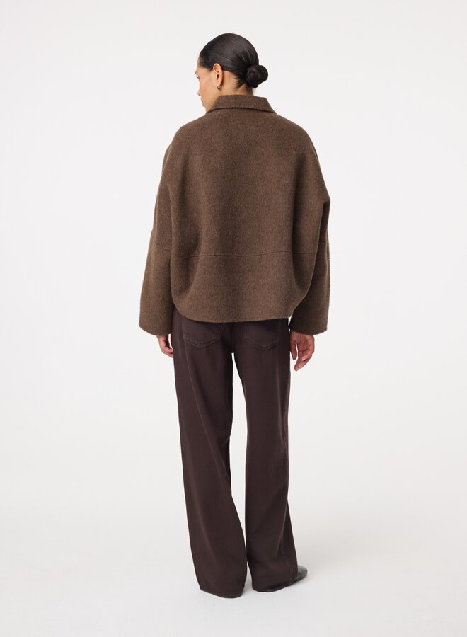 Knit-ted flyn jacket choco