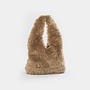 Knit-ted furry bag hazel