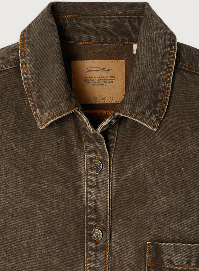American V.  osh06A denim jack stone brown
