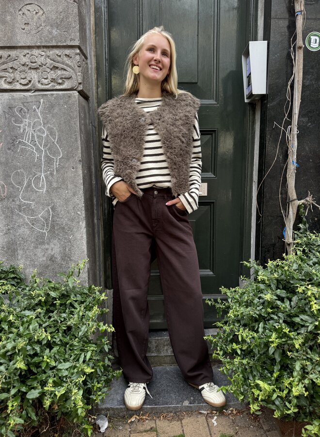 Knit-ted charly pants choco