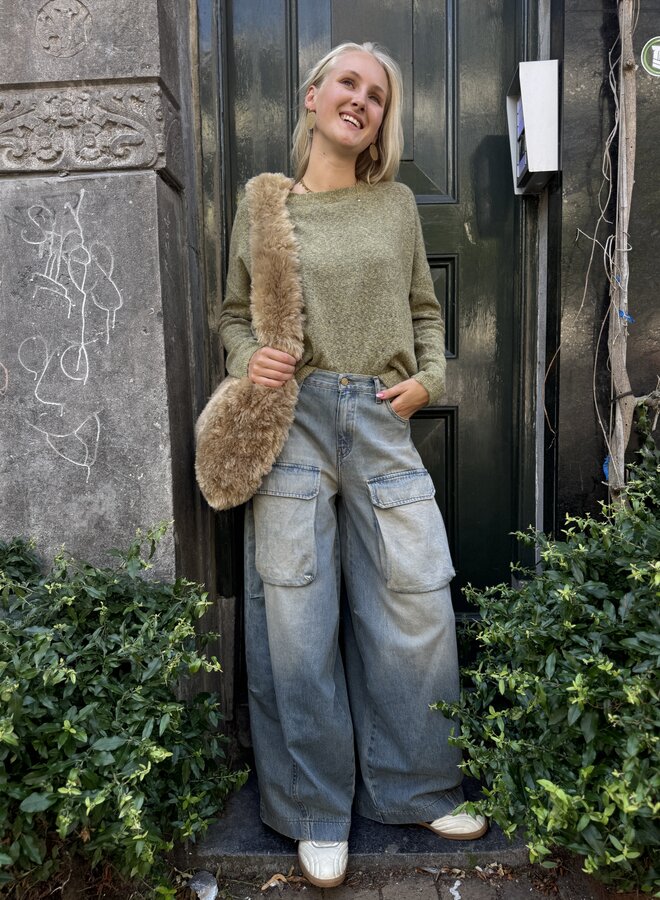 Knit-ted ninette pullover moss