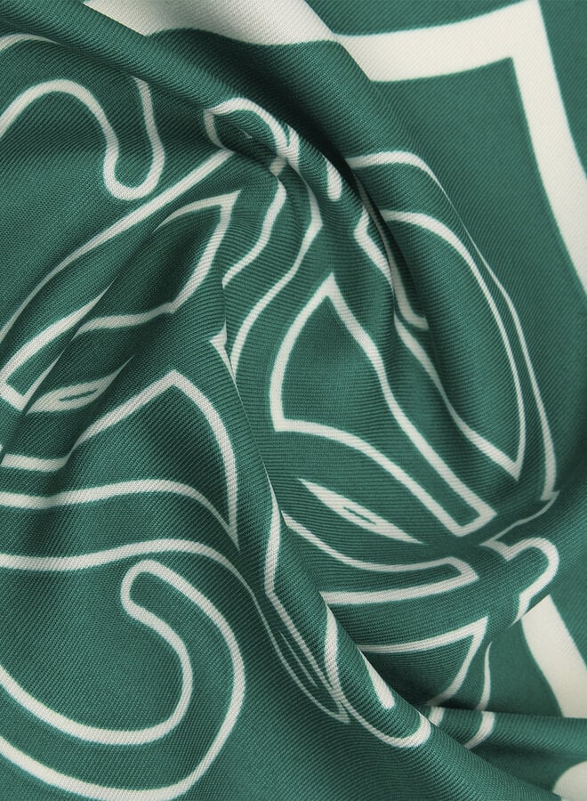 Dante6 monogram printed scarf evergreen