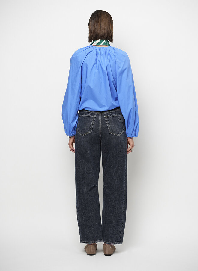 Dante6 foret balloony poplin blouse blue