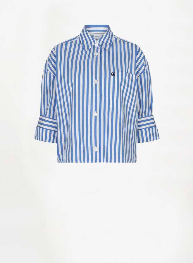 Dante6 gabe stripe shirt crisp blue