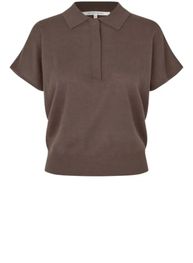 Second Female claro knit ss polo carafe