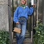 Dante6 foret balloony poplin blouse blue