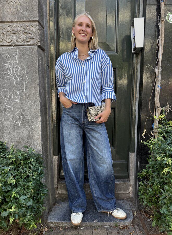 Dante6 gabe stripe shirt crisp blue