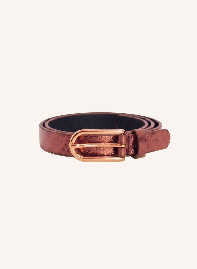 By Bar lovi metallic belt copper