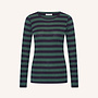 By Bar basic ls big stripe top deep green