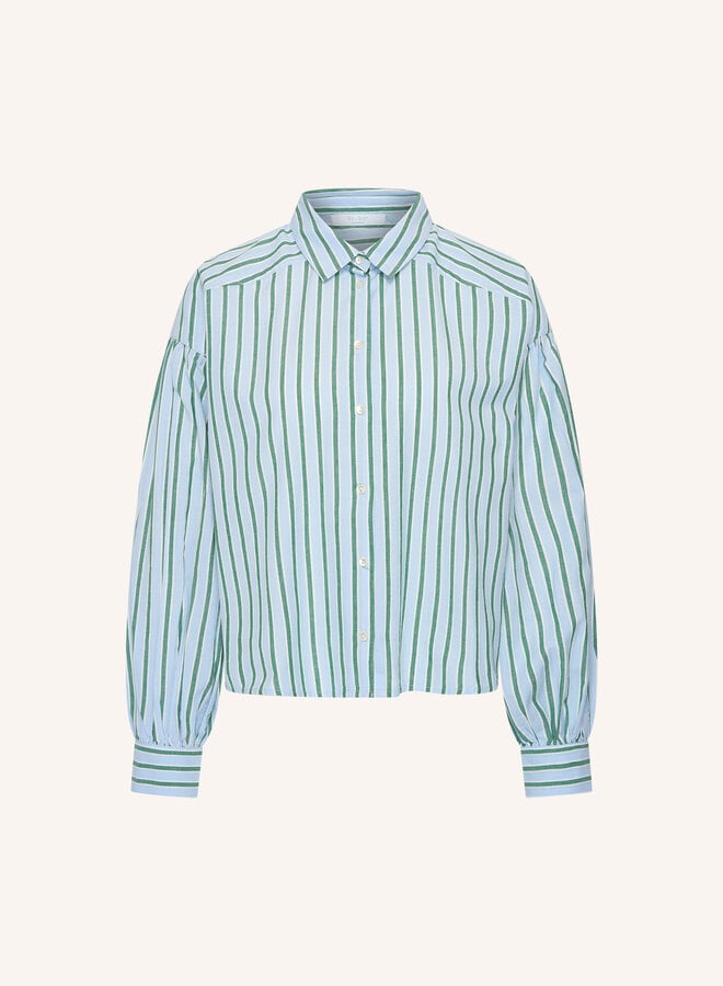 By Bar sarah short blouse sea green stripe
