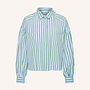 By Bar sarah short blouse sea green stripe