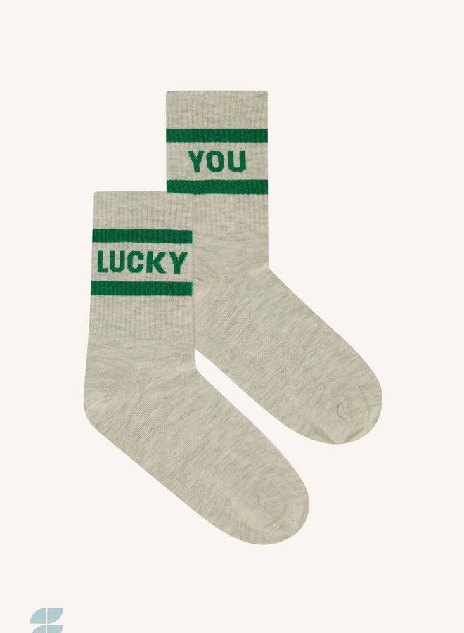 By Bar lucky sparkle grey socks