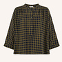 By Bar jess blouse olive check