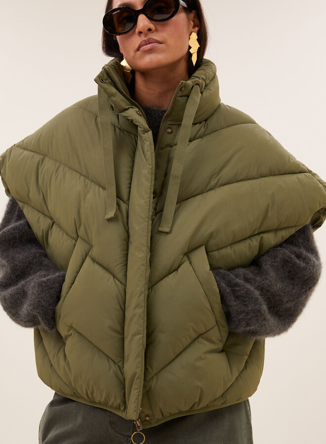 By bar franky sleeveless jacket olive