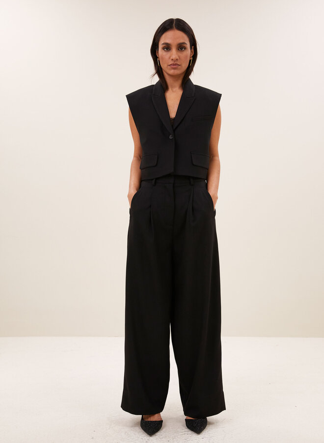 By Bar bobi herringbone gilet black
