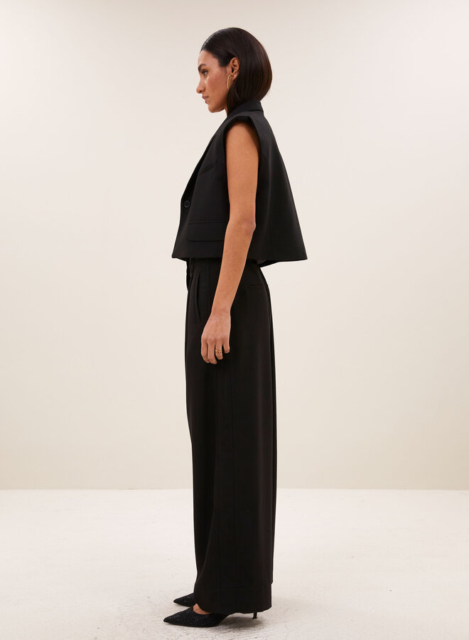 By Bar bobi herringbone gilet black