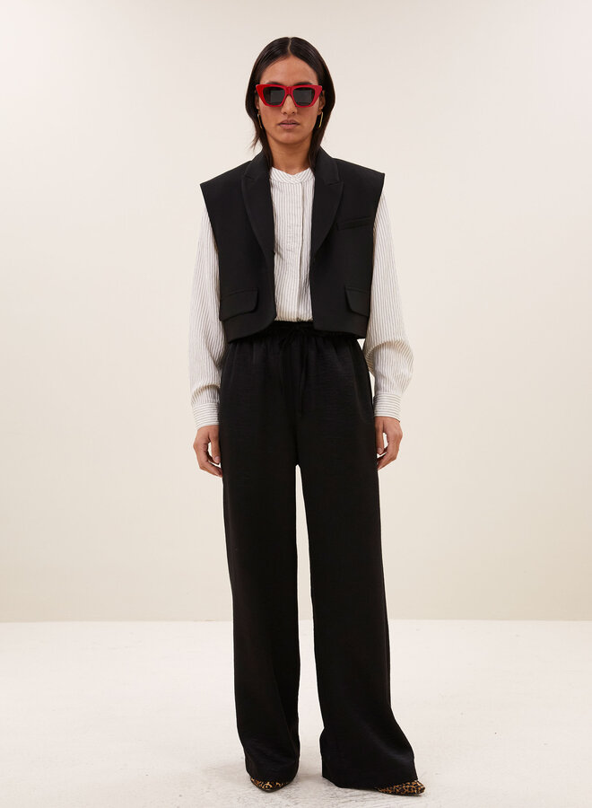 By Bar bobi herringbone gilet black