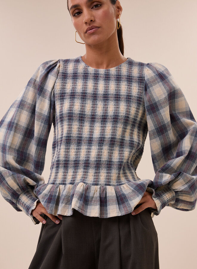 By Bar yena tokyo check blouse