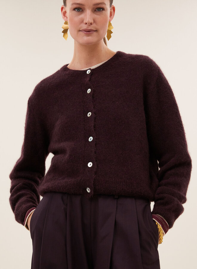 By bar cleo cardigan deep wine