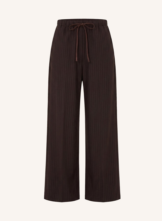 By Bar pelle pinstripe pants brown