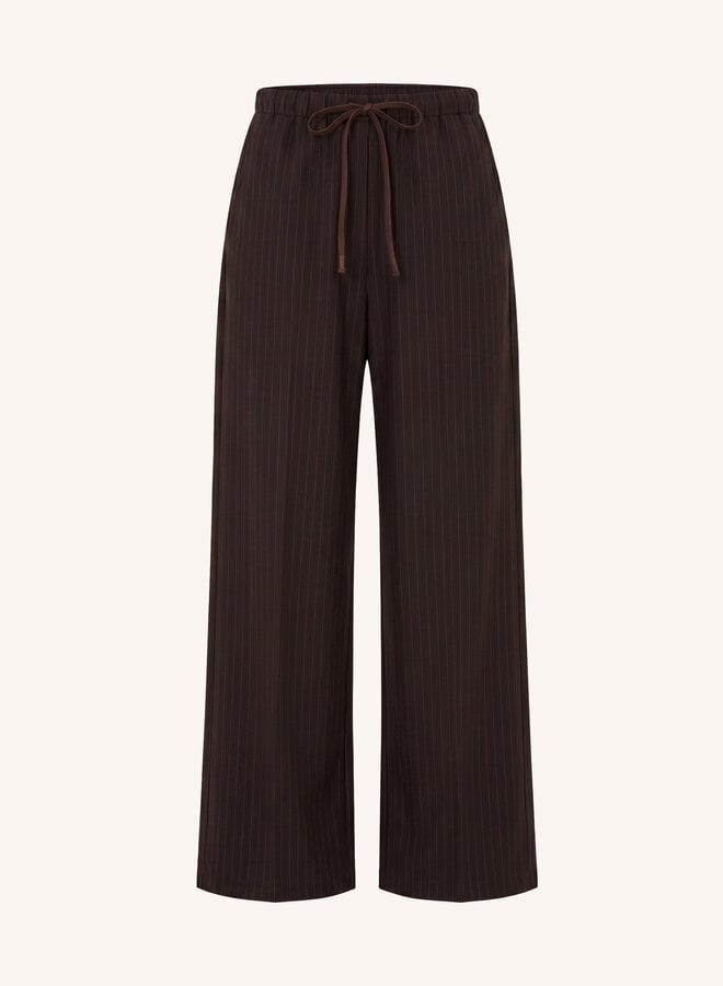 By Bar pelle pinstripe pants brown
