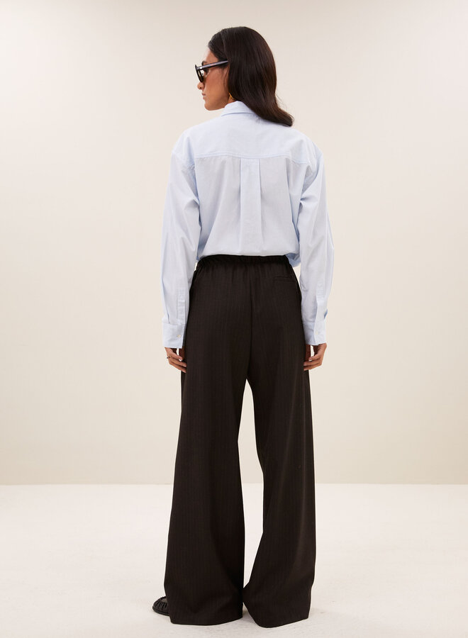 By Bar pelle pinstripe pants brown
