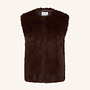 By Bar mona faux fur gilet dark brown