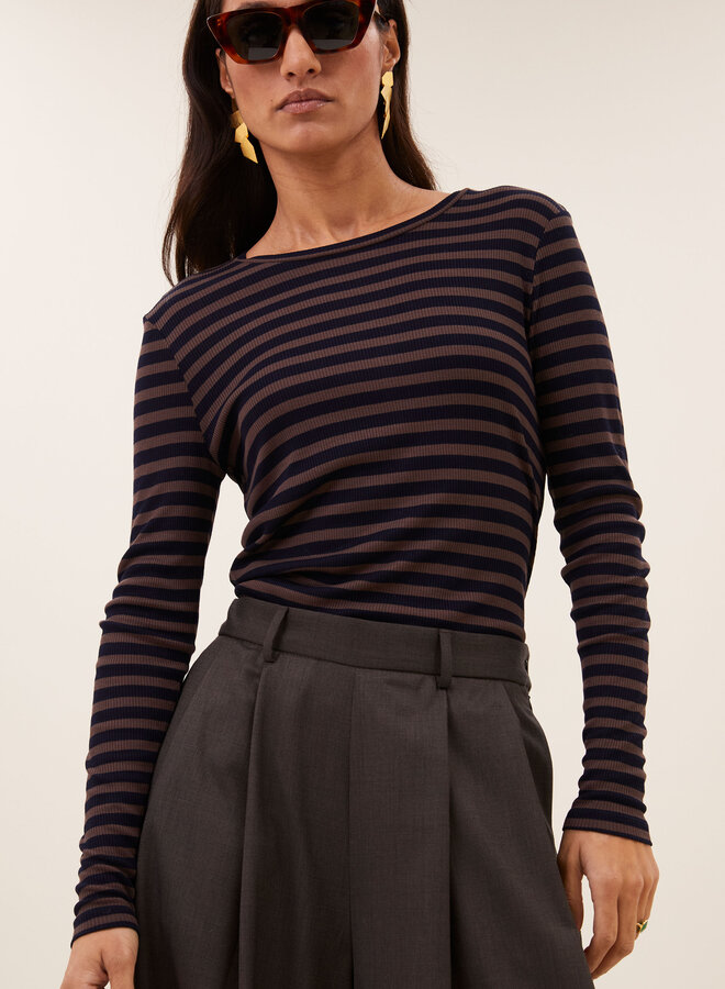 By Bar basic ls big stripe top deep stripe