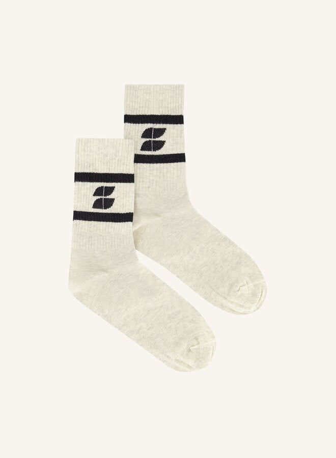 By Bar logo sparkle grey socks