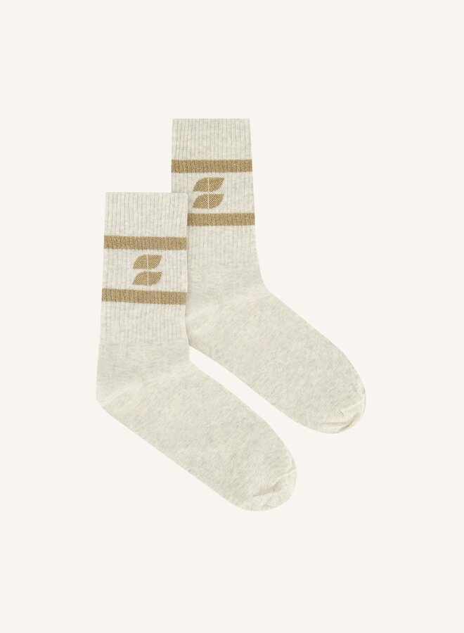 By Bar logo sparkle grey socks